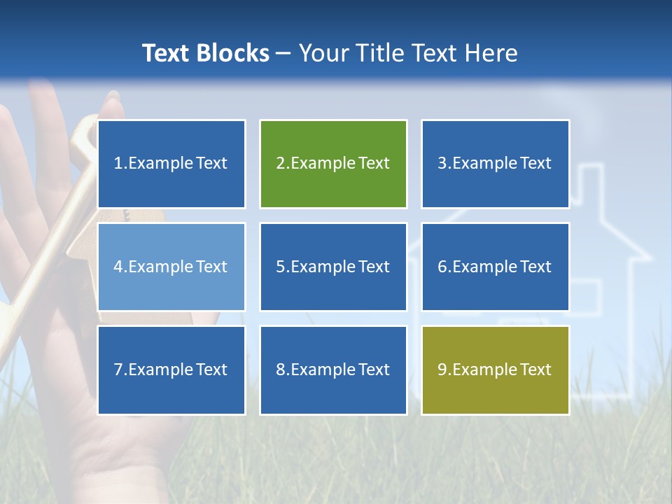 A Person Holding A House Key In Their Hand PowerPoint Template