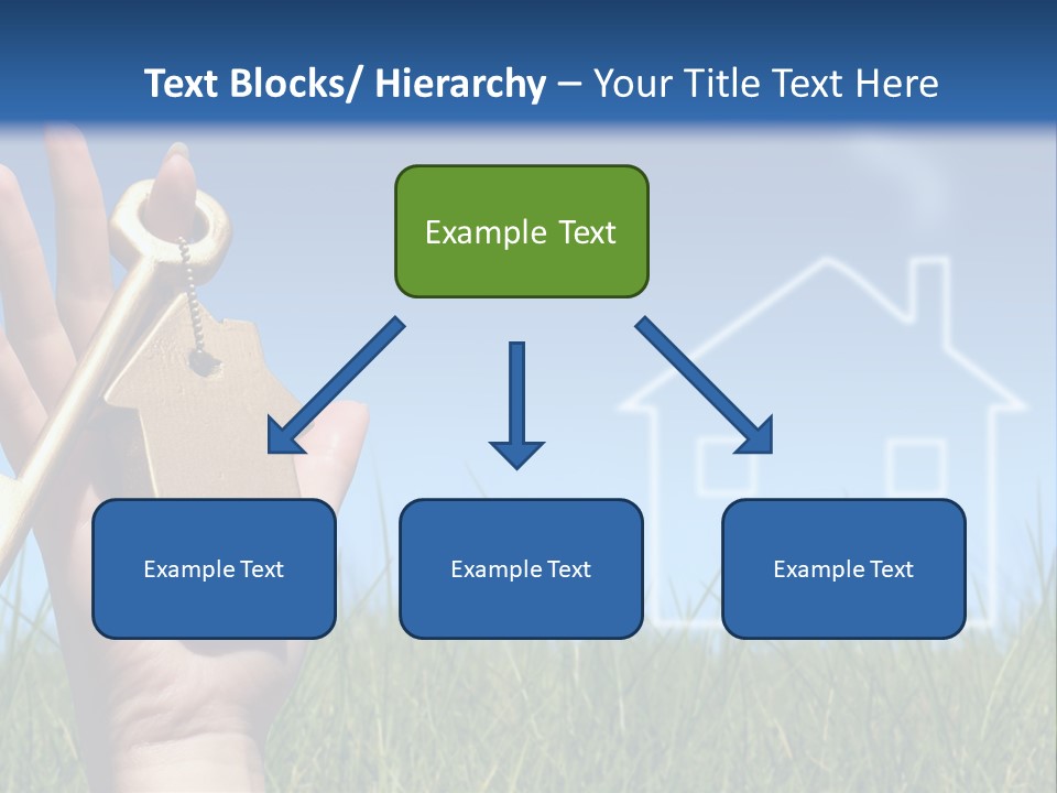 A Person Holding A House Key In Their Hand PowerPoint Template