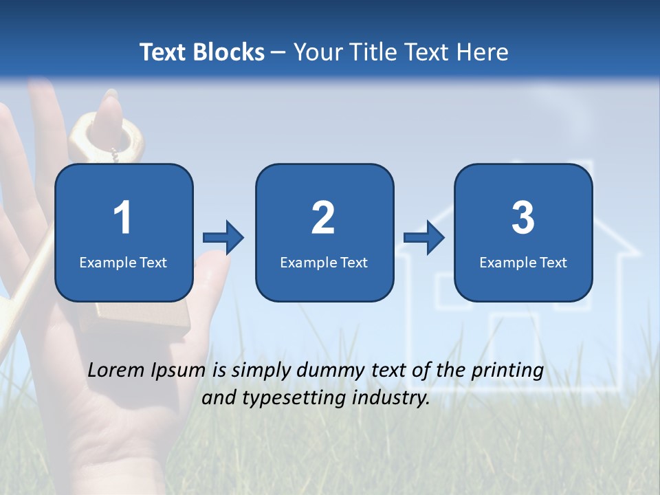 A Person Holding A House Key In Their Hand PowerPoint Template