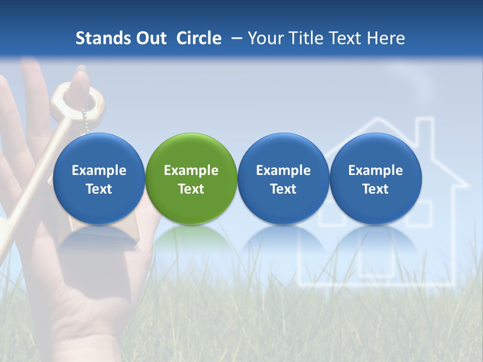 A Person Holding A House Key In Their Hand PowerPoint Template