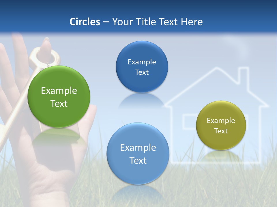 A Person Holding A House Key In Their Hand PowerPoint Template