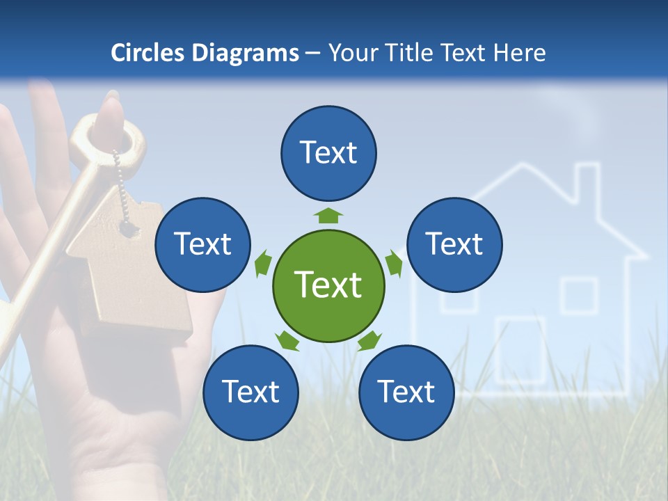 A Person Holding A House Key In Their Hand PowerPoint Template