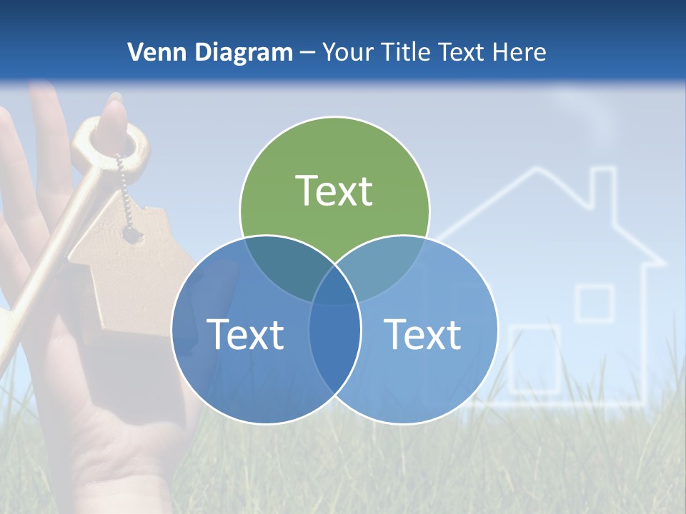 A Person Holding A House Key In Their Hand PowerPoint Template