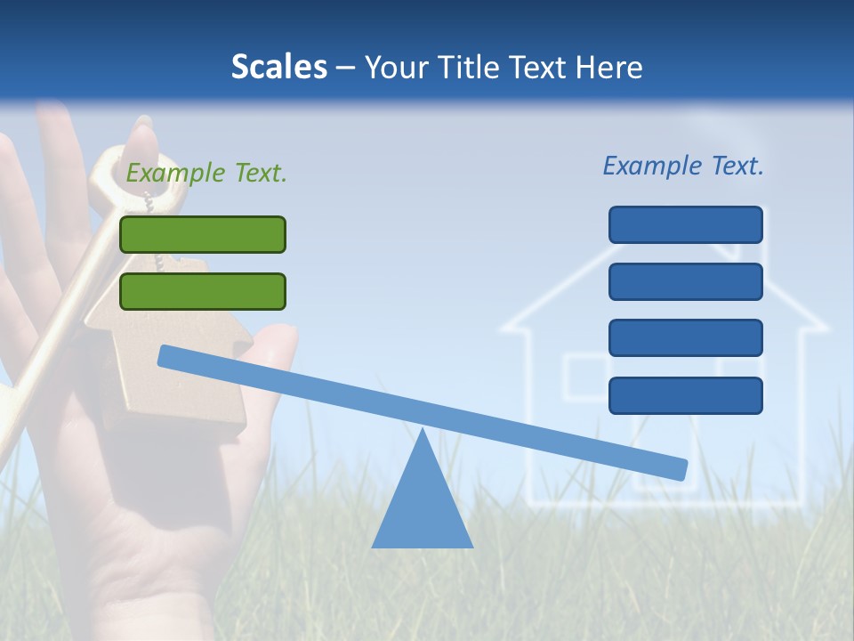A Person Holding A House Key In Their Hand PowerPoint Template