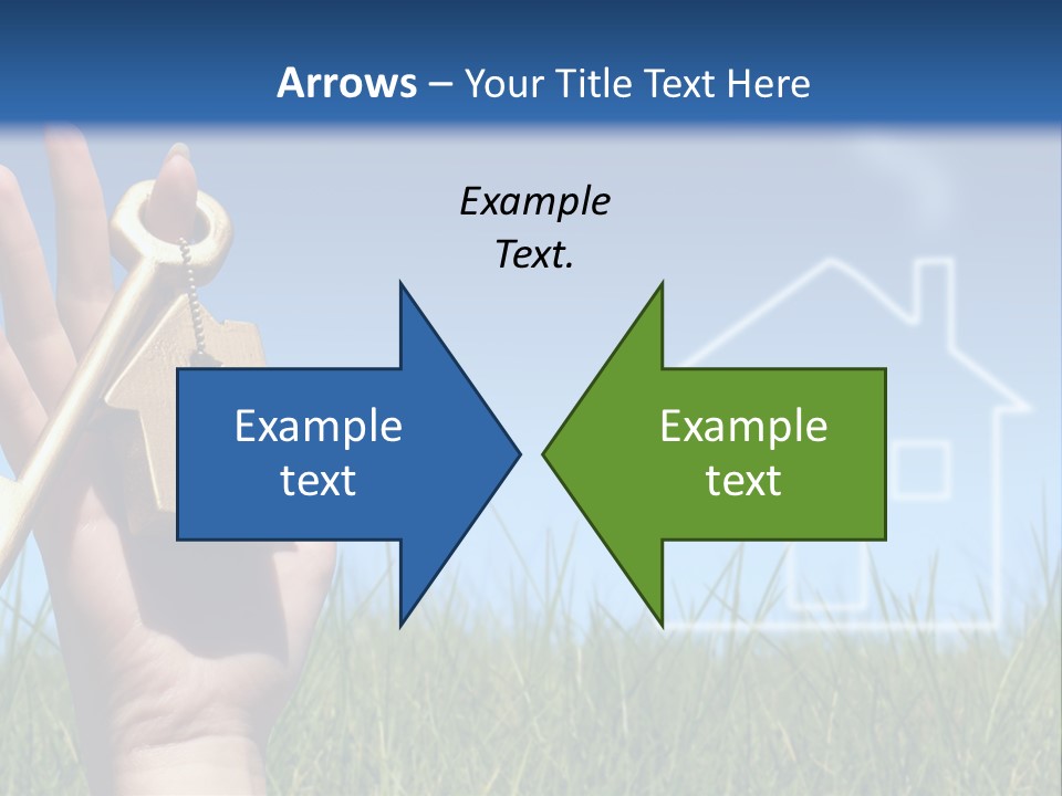 A Person Holding A House Key In Their Hand PowerPoint Template