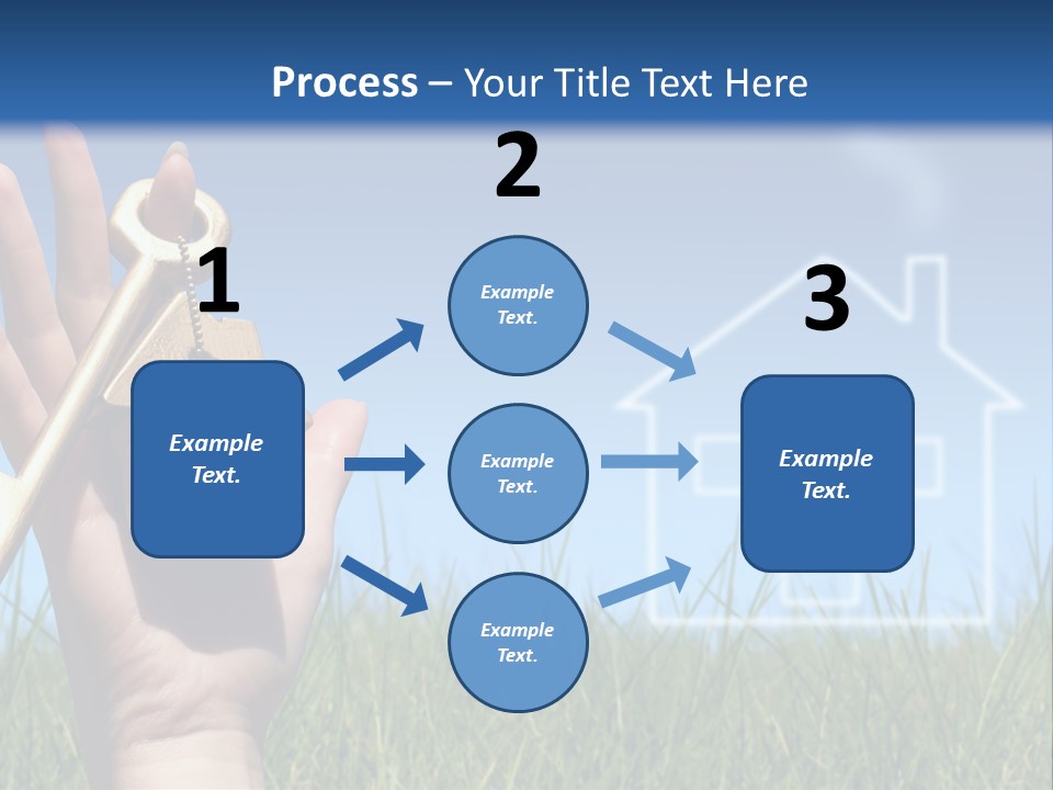 A Person Holding A House Key In Their Hand PowerPoint Template