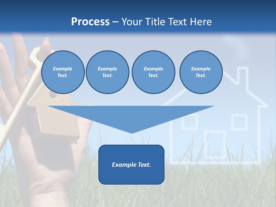 A Person Holding A House Key In Their Hand PowerPoint Template