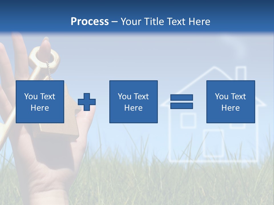 A Person Holding A House Key In Their Hand PowerPoint Template