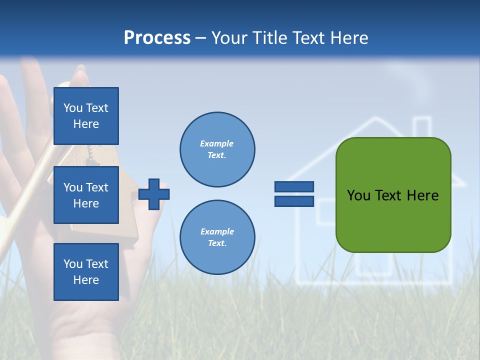 A Person Holding A House Key In Their Hand PowerPoint Template