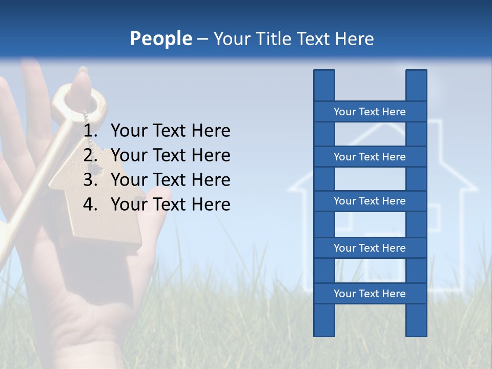 A Person Holding A House Key In Their Hand PowerPoint Template