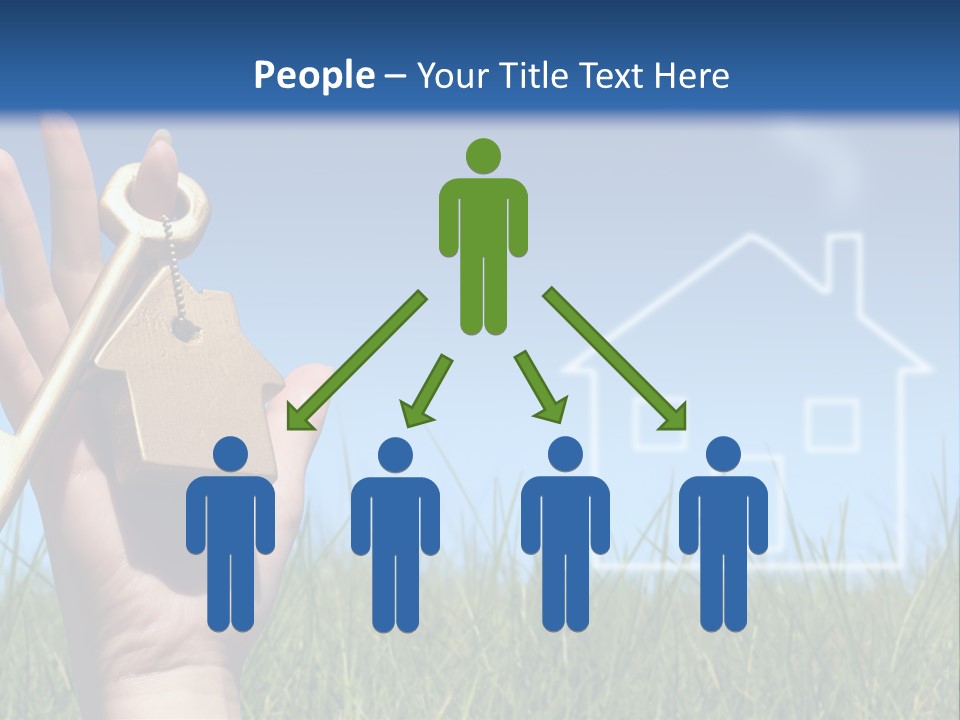 A Person Holding A House Key In Their Hand PowerPoint Template