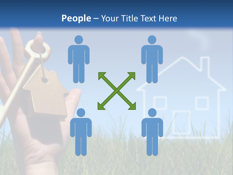 A Person Holding A House Key In Their Hand PowerPoint Template