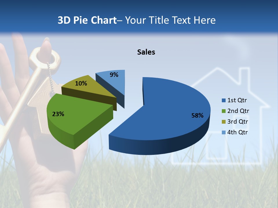 A Person Holding A House Key In Their Hand PowerPoint Template