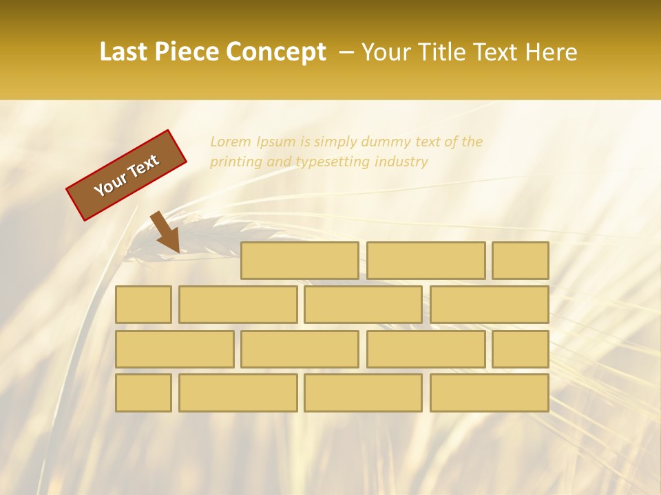 Straw Gold Meadow PowerPoint Template