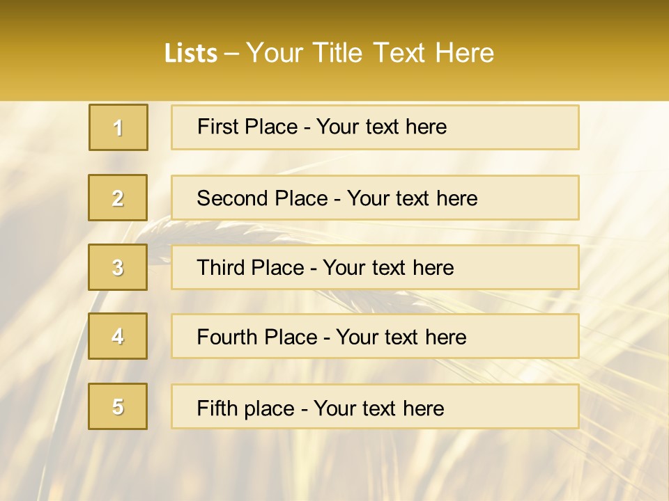Straw Gold Meadow PowerPoint Template