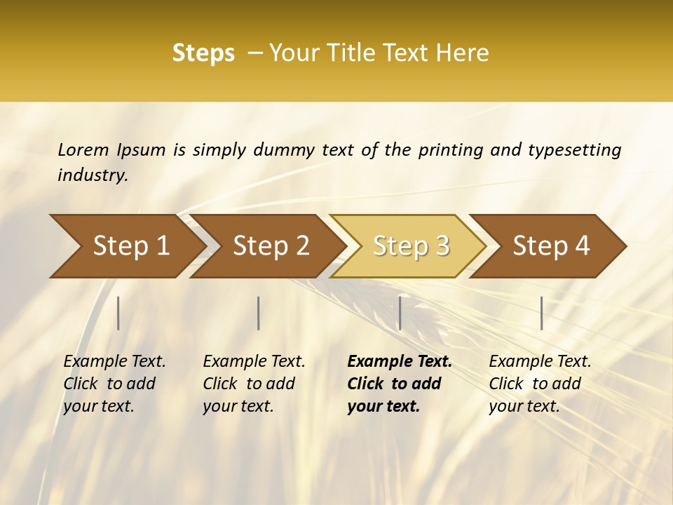 Straw Gold Meadow PowerPoint Template