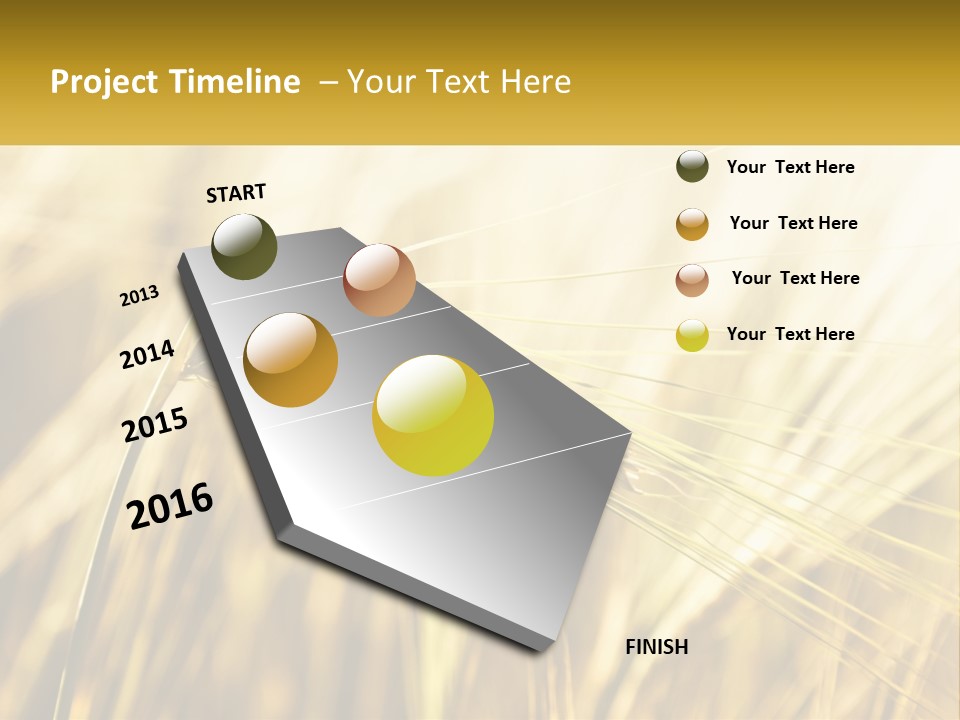Straw Gold Meadow PowerPoint Template