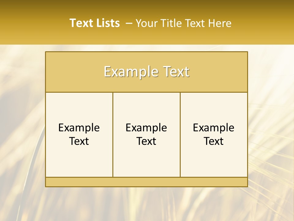 Straw Gold Meadow PowerPoint Template