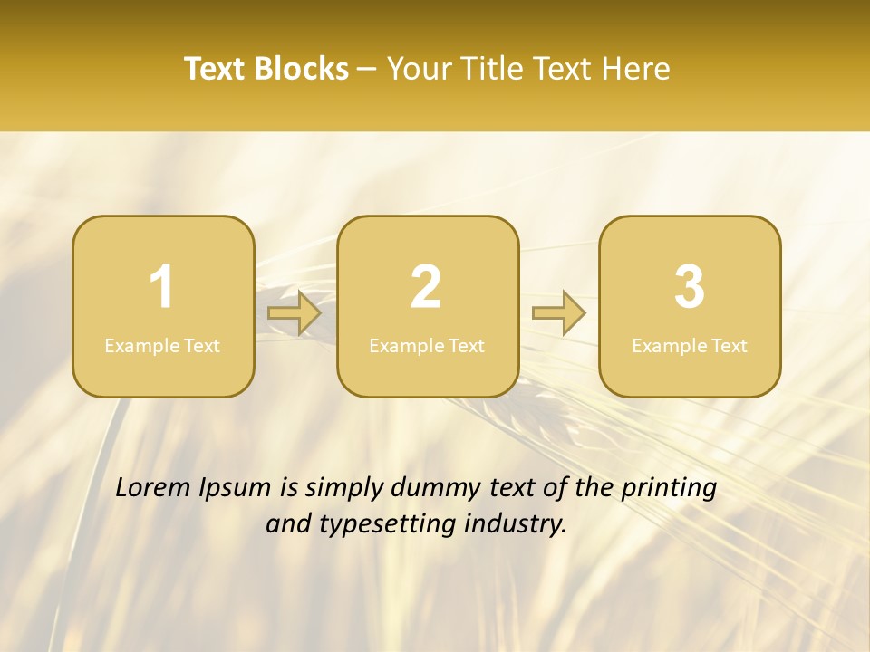 Straw Gold Meadow PowerPoint Template