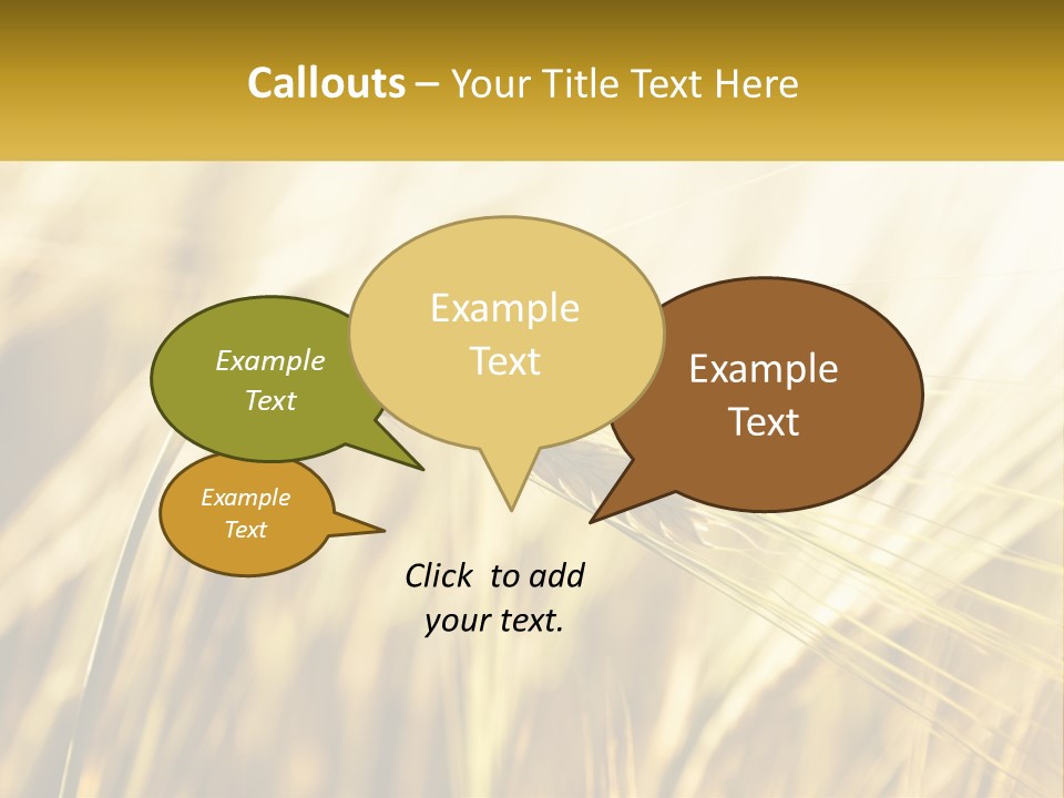 Straw Gold Meadow PowerPoint Template