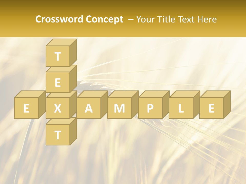 Straw Gold Meadow PowerPoint Template