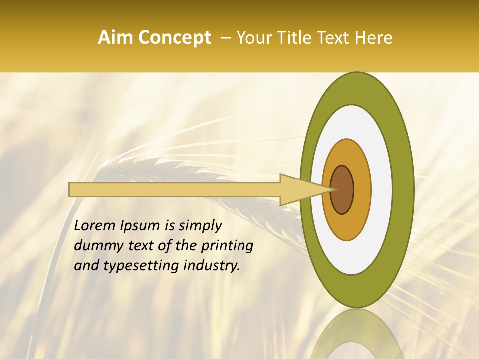 Straw Gold Meadow PowerPoint Template