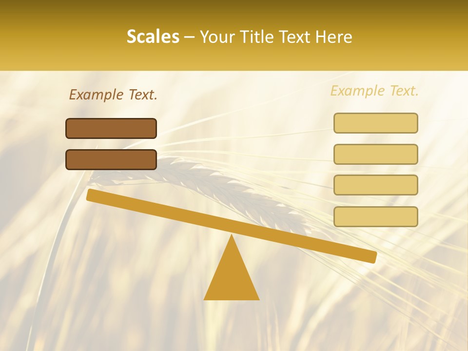 Straw Gold Meadow PowerPoint Template