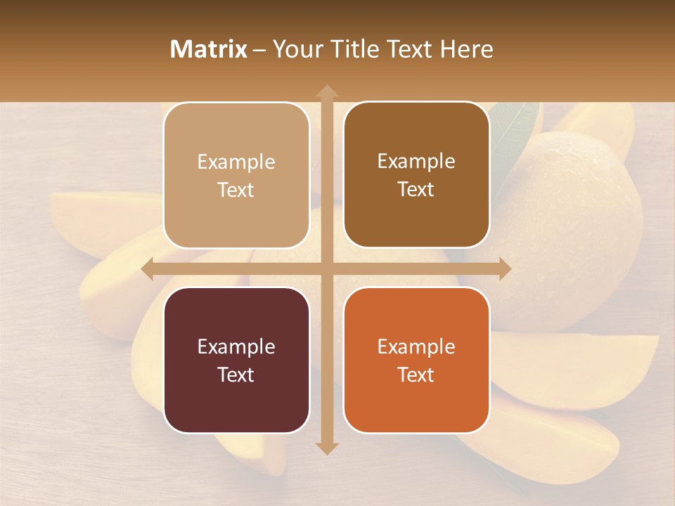 Cut Mango With Mango Leaf Juicy PowerPoint Template