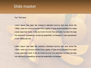 Cut Mango With Mango Leaf Juicy PowerPoint Template
