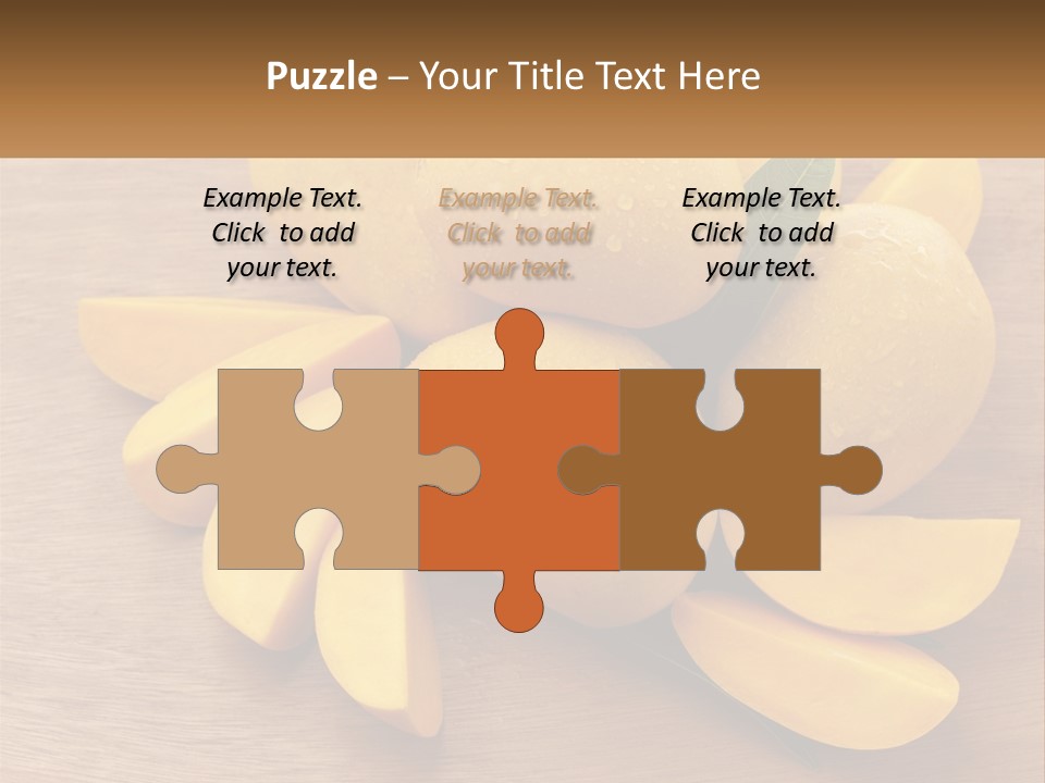 Cut Mango With Mango Leaf Juicy PowerPoint Template