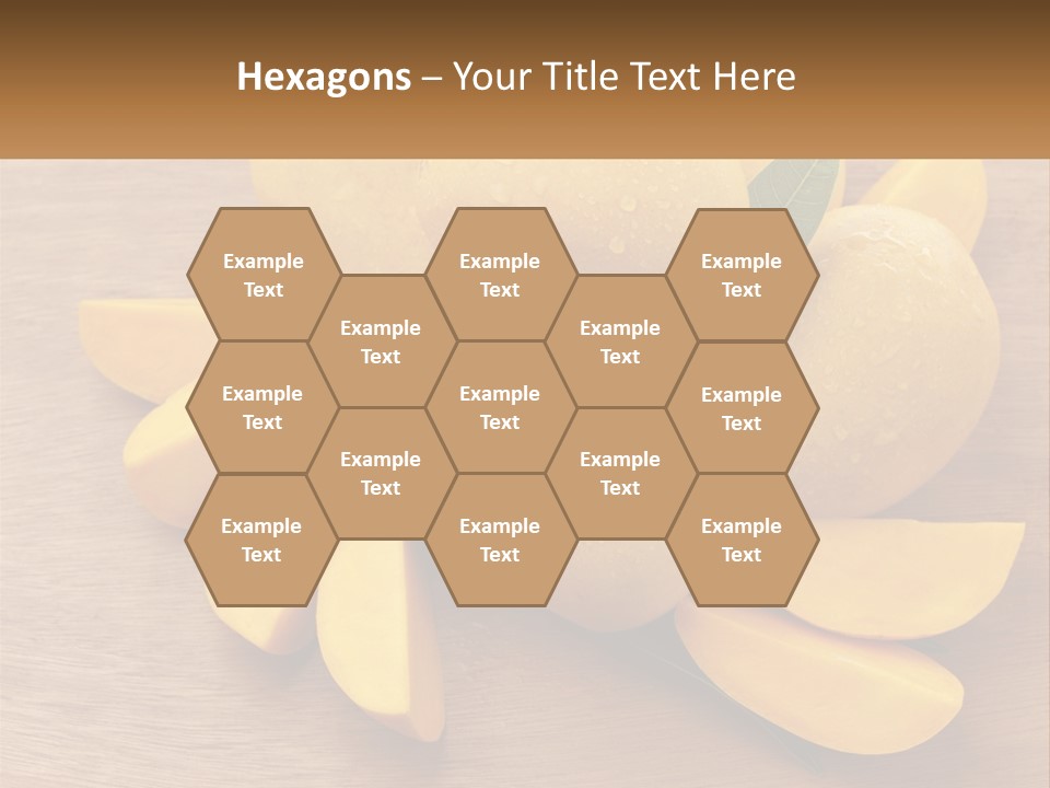 Cut Mango With Mango Leaf Juicy PowerPoint Template