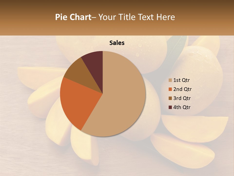 Cut Mango With Mango Leaf Juicy PowerPoint Template