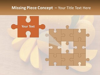 Cut Mango With Mango Leaf Juicy PowerPoint Template