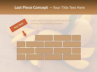 Cut Mango With Mango Leaf Juicy PowerPoint Template