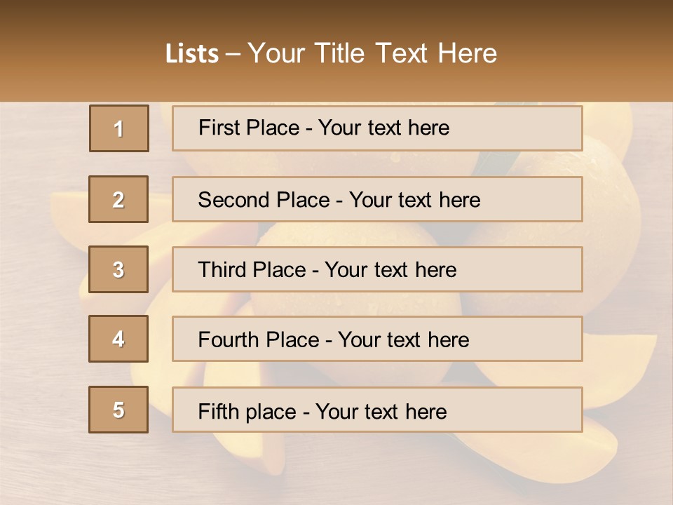 Cut Mango With Mango Leaf Juicy PowerPoint Template