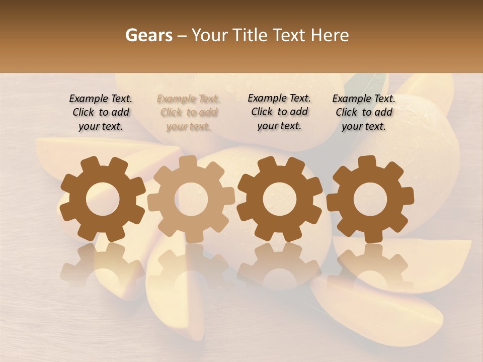 Cut Mango With Mango Leaf Juicy PowerPoint Template