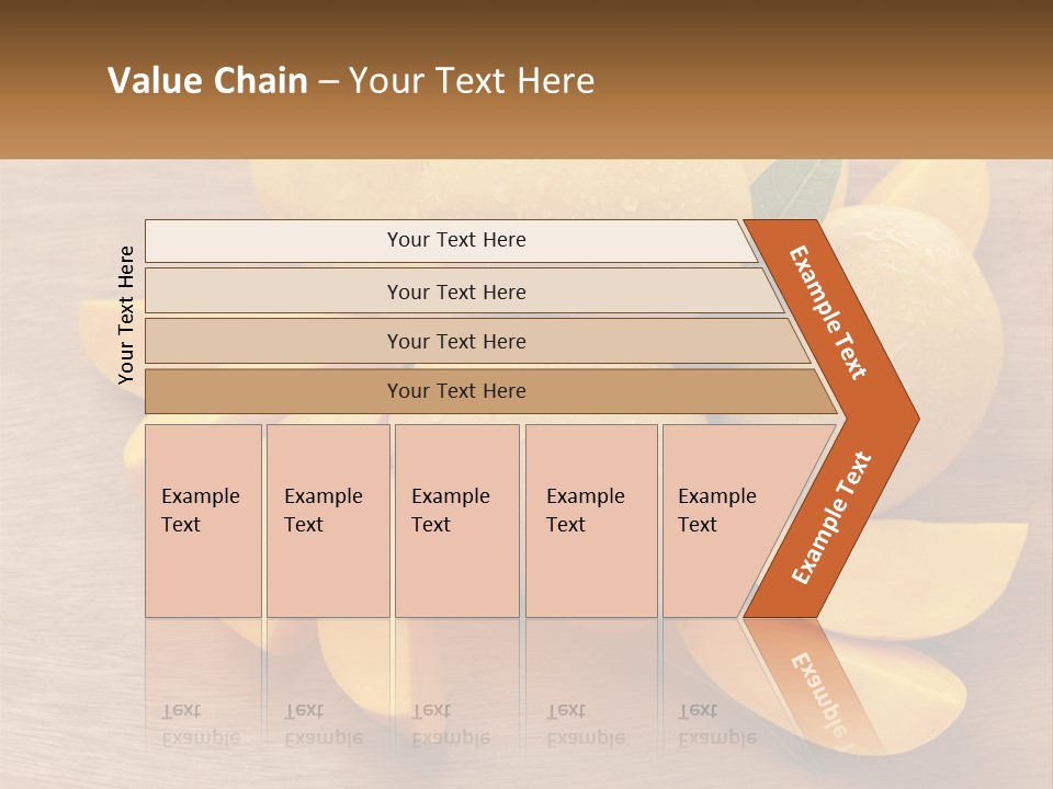 Cut Mango With Mango Leaf Juicy PowerPoint Template