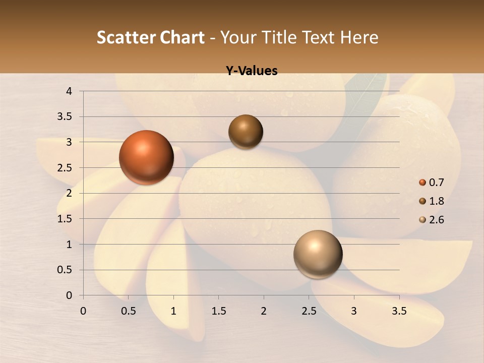 Cut Mango With Mango Leaf Juicy PowerPoint Template