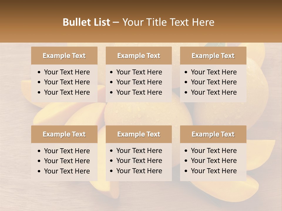 Cut Mango With Mango Leaf Juicy PowerPoint Template