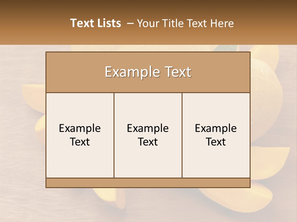 Cut Mango With Mango Leaf Juicy PowerPoint Template