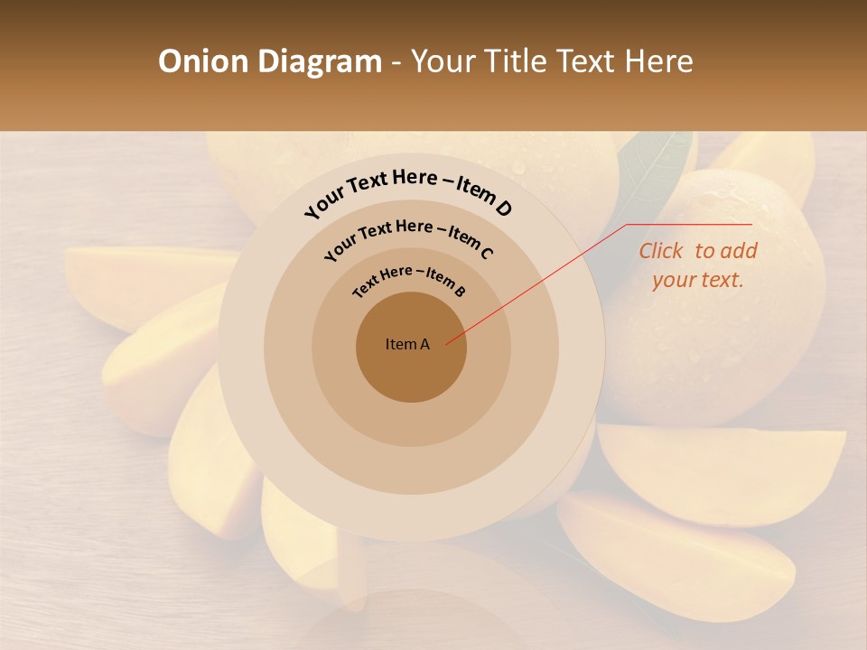 Cut Mango With Mango Leaf Juicy PowerPoint Template