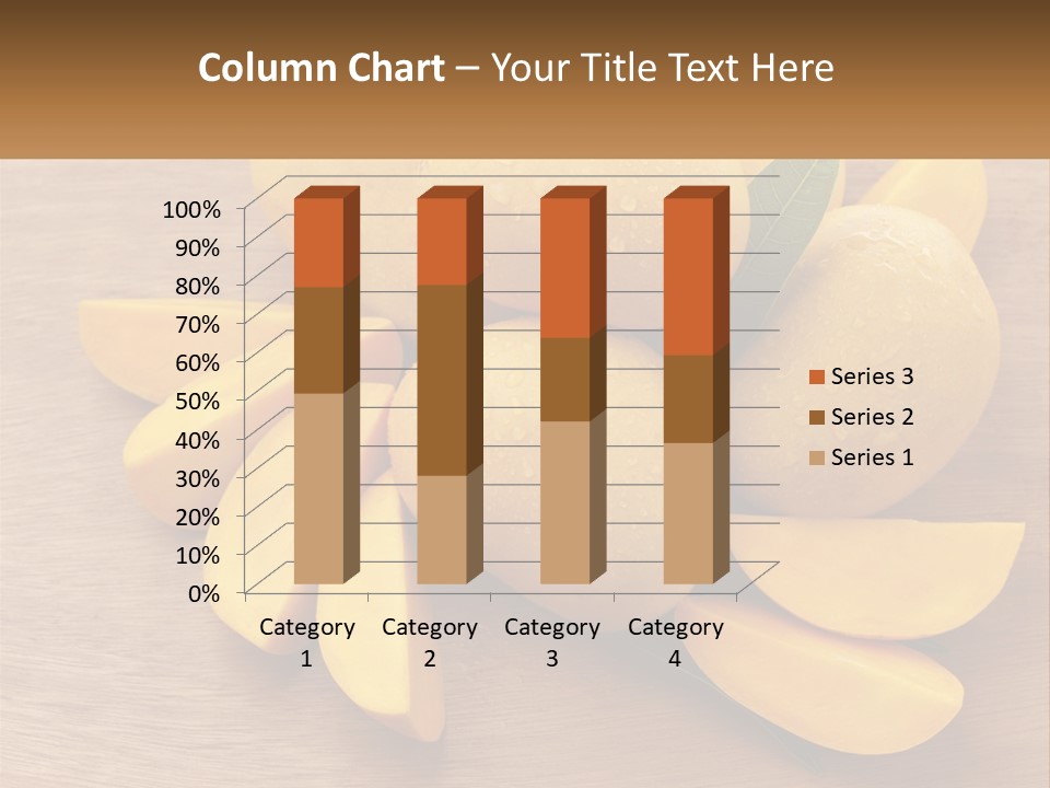 Cut Mango With Mango Leaf Juicy PowerPoint Template