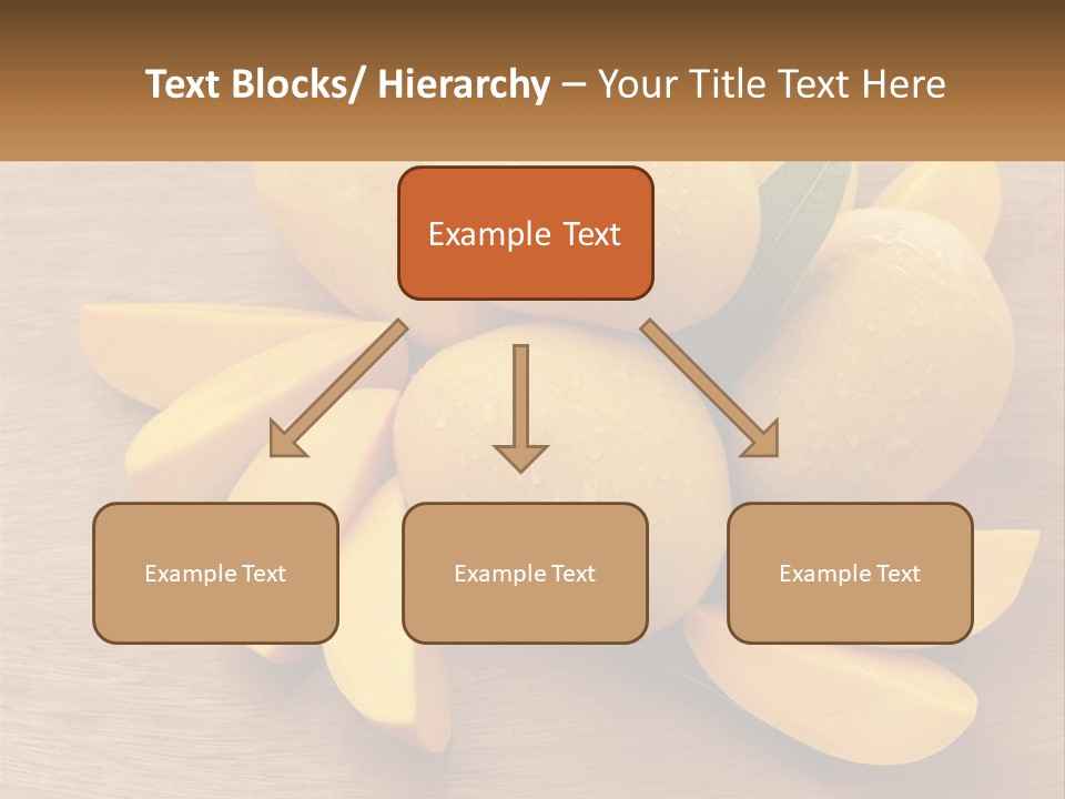 Cut Mango With Mango Leaf Juicy PowerPoint Template