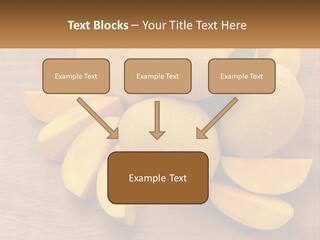 Cut Mango With Mango Leaf Juicy PowerPoint Template