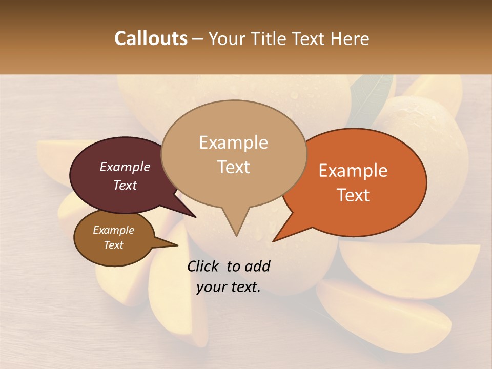 Cut Mango With Mango Leaf Juicy PowerPoint Template