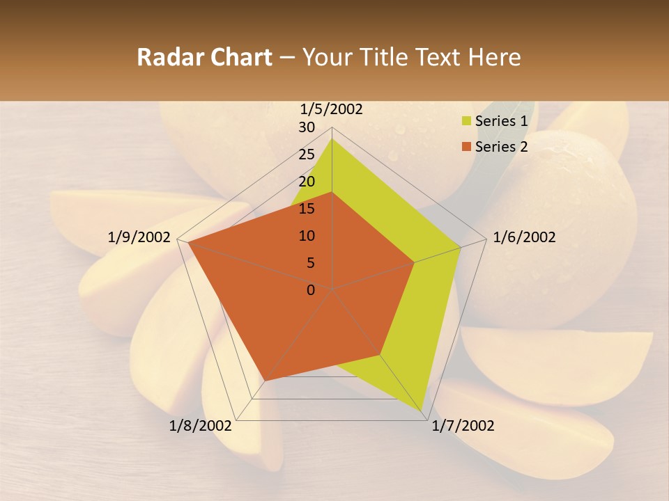 Cut Mango With Mango Leaf Juicy PowerPoint Template