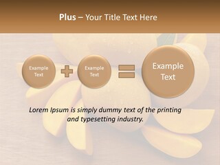 Cut Mango With Mango Leaf Juicy PowerPoint Template