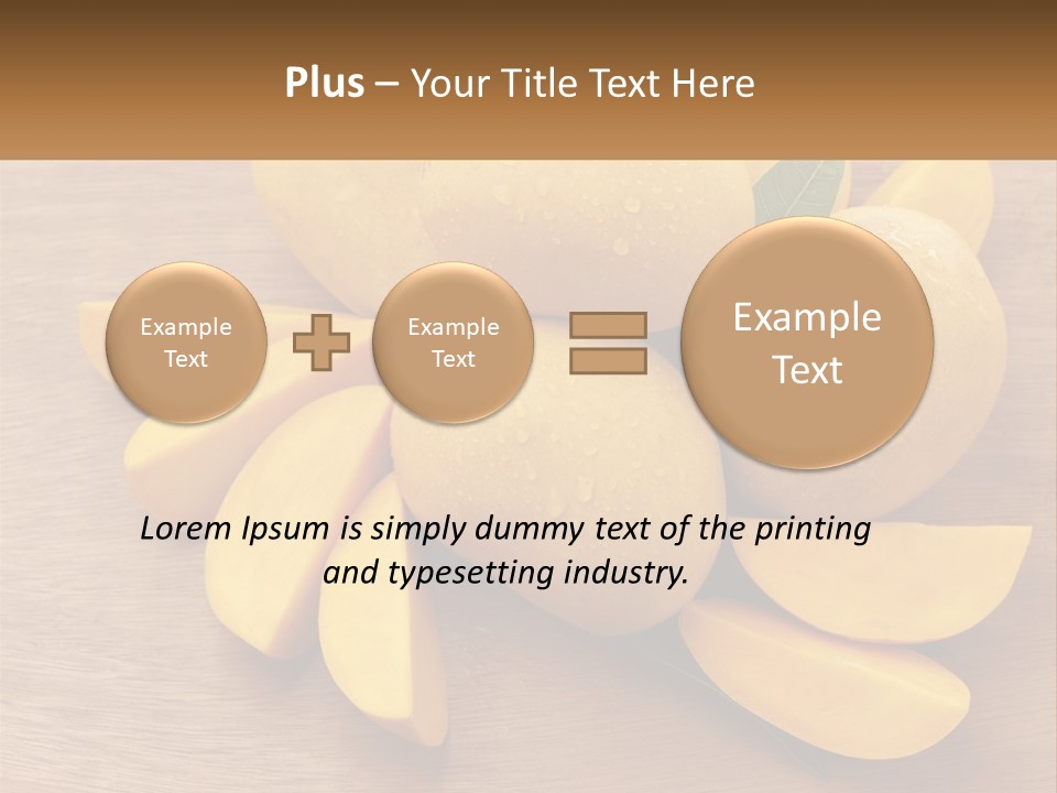 Cut Mango With Mango Leaf Juicy PowerPoint Template