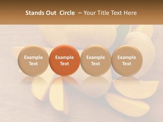 Cut Mango With Mango Leaf Juicy PowerPoint Template