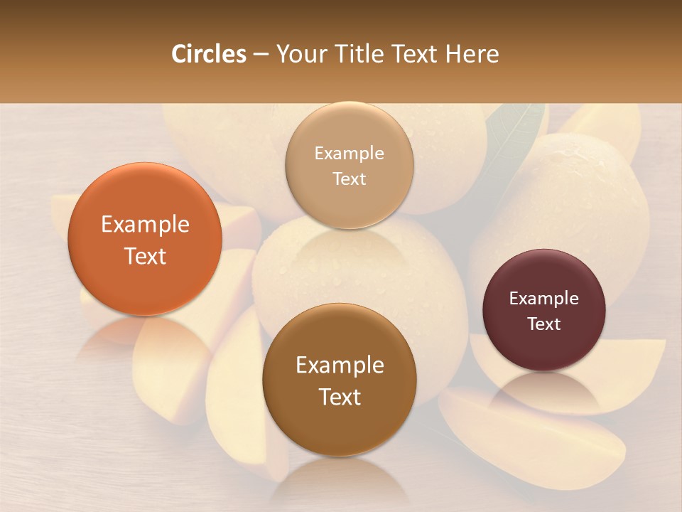 Cut Mango With Mango Leaf Juicy PowerPoint Template